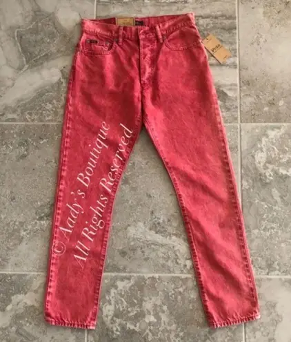 Polo Ralph Lauren Jeans Callen High Rise Cropped, Red Size 27R New w/Tag