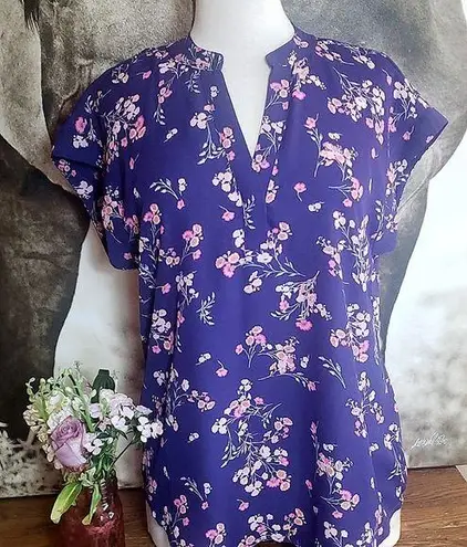 Cynthia Steffe purple ditsy blouse NWOT