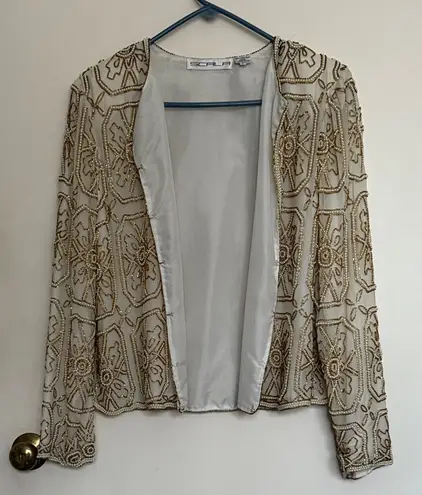 Scala Gold Beaded Women's Jacket