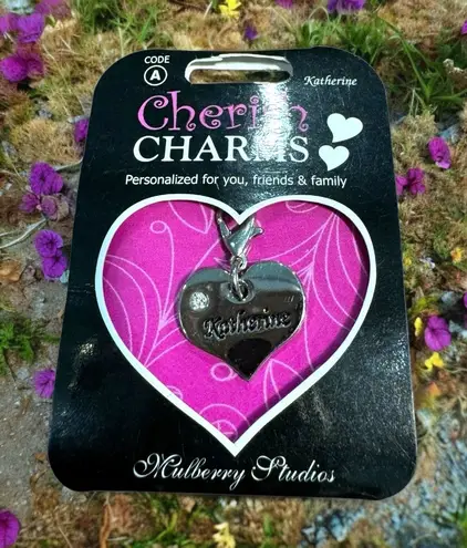 Cherish Charms KATHERINE Name Bracelet Charm NEW NWT Silvertone Silver Tone