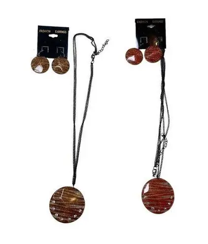 Fashion Earrings Pink Glitter Set and Brown Glitter Set Both Brand New