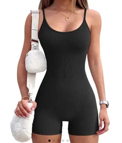 NWT Black Bodysuit Shapewear Unitard Small Jumpsuit