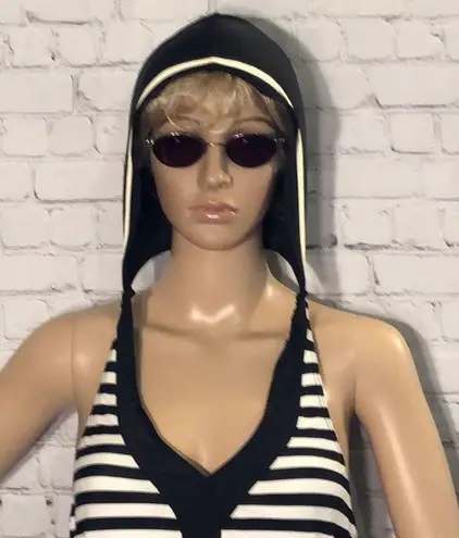 Pulassi Chinese Striped Hooded Tankini Swi… Size M