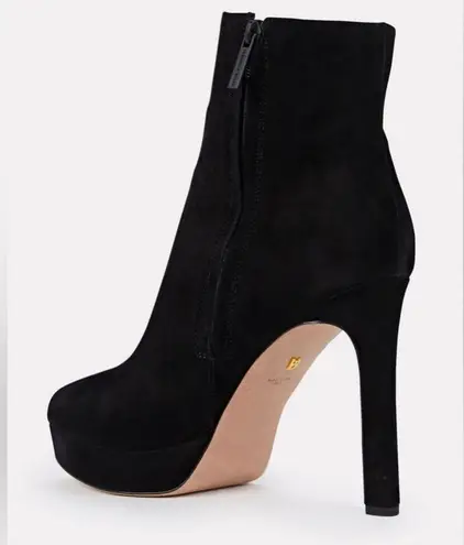 Veronica Beard Dali Suede Platform Ankle Boots, Black Size 8 New in Box $550