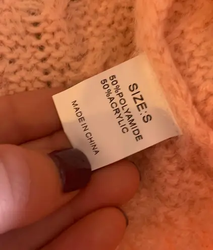 Light Pink Cold Shoulder Sweater