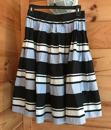 Dolce & Gabbana BLUE/WHITE STRIPED MIDI SKIRT