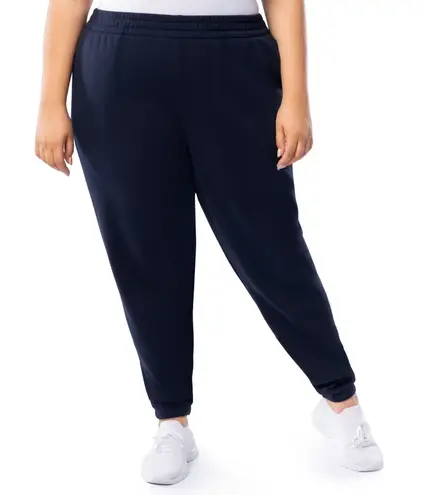Terra & Sky NWT Womens Sweatpants Size 0X Dark Navy Fleece Pull-on With Pockets - Image 1