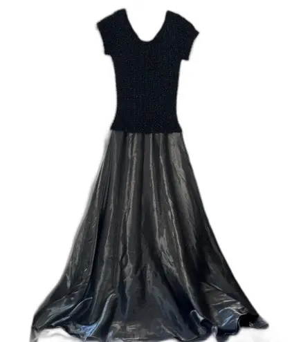 JS Collections Stretchy Bodice Taffeta Skirt Formal Evening Gown Size 8