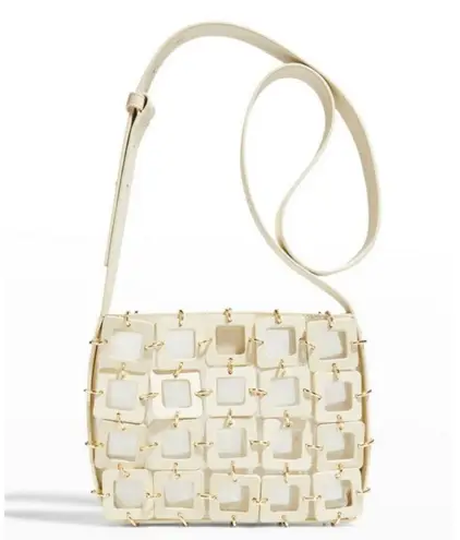 Cult Gaia ππ Terra Cutout Square-Link Crossbody Bag ~ Off White NWT