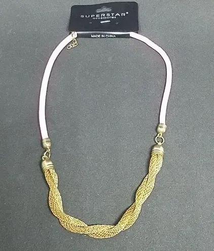 NWT Superstar Accessories Braided Necklace Gold