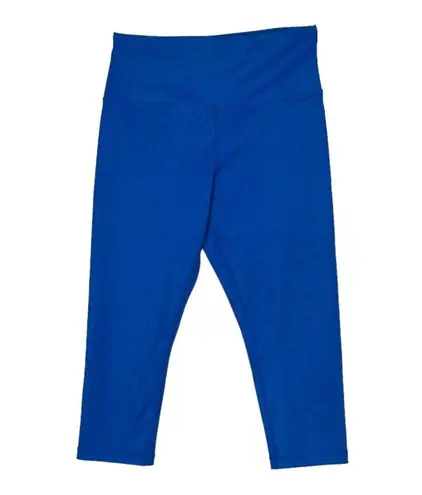 Zyia Active Pants Womens 4 Royal Blue Willow Light N Tight Hi-Rise Crop 17" Gym