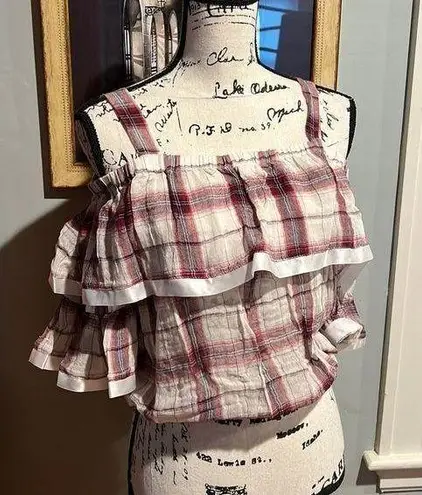 INA Cropped Gauzy Off-The-Shoulder Blouse (S)