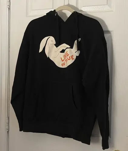 Harry Styles Hoodie Size Large "Love On Tour" Bunny Black Hooded Sweatshirt