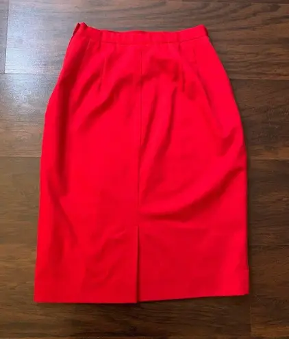 Pendleton  red midi wool pencil skirt size 8