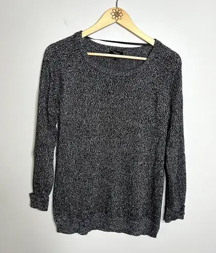 cupio Black Sparkly Knitted Crewneck Sweater