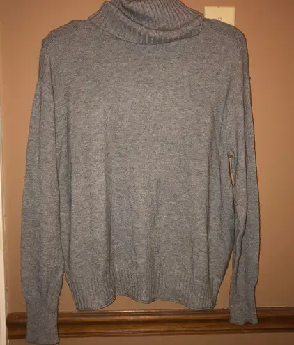 Abound Turtleneck Dolman Sweater Grey Medium