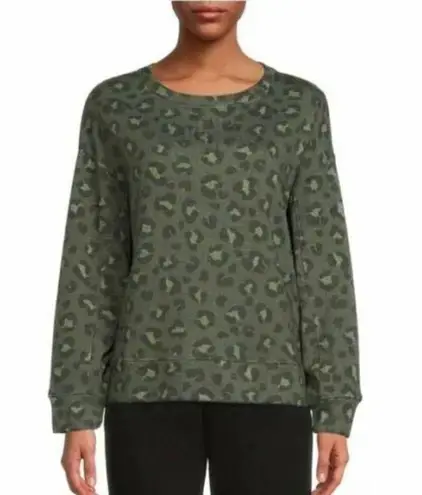 secret treasures Secret Treasures Cheetah Print Crewneck Sweatshirt. Size Small Green NWT