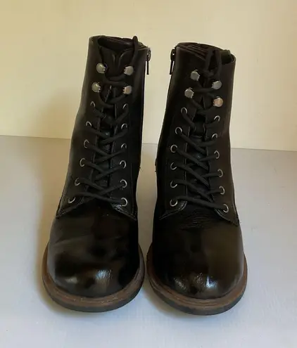 B.O.C Black Combat Boots Women’s Size 7.5M Faux Leather Lace