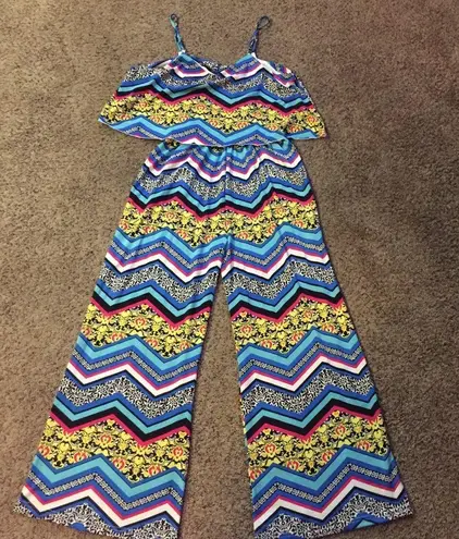 Magic Colorful Jumpsuit Sz M Gently Used