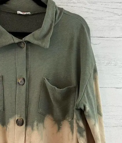 Fantastic Fawn Bleach Dye Oversized Shacket Size S