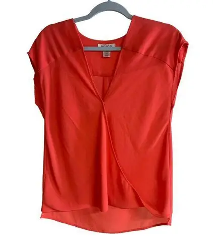 Arden B Red V-Neck Blouse M