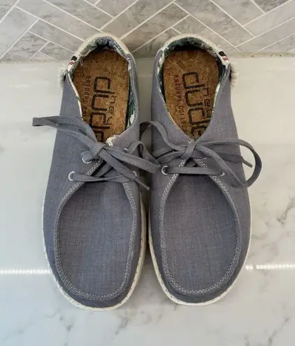 Hey Dude Wendy Natural Indigo Slip On Shoes Casual Comfort Beach Women's Size 7