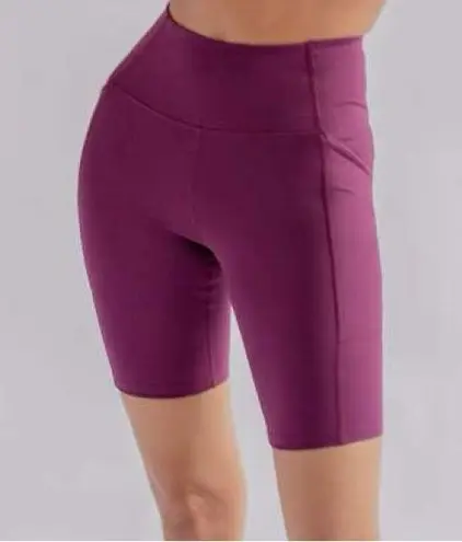 Girlfriend Collective Biker Shorts Mauve Plum Medium