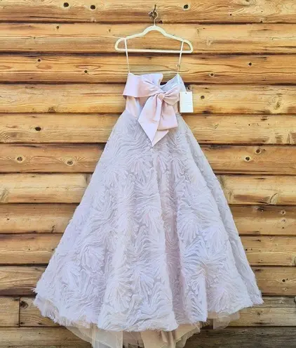 Mac Duggal 20584 Strapless Front Bow Knot Tulle Gown Dress