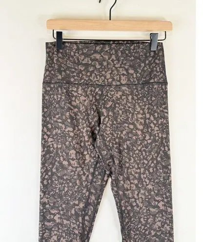Lululemon Womens Leggings Brown Black Align High Rise Crop Camo Size 8