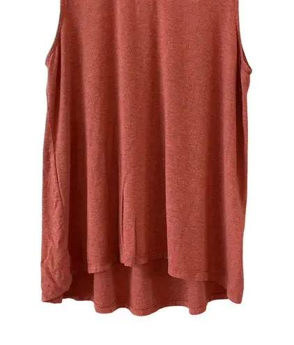 Rose + Olive coral colored sleeveless tank top super soft w/beaded neck