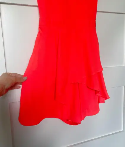Decree Neon Faux Wrap Sleeveless Romper