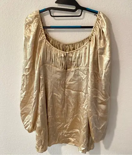 Majorelle  Carla Dress In Metallic Neutral Size M