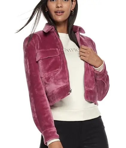 Nine West NWT -  Velour Bomber Jacket - Size XS