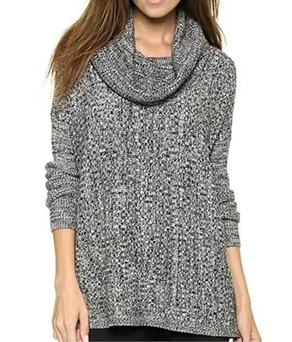 Alice + Olivia Womens Sweater Sz M Gray Wool Cowl Neck Contemporary Winter