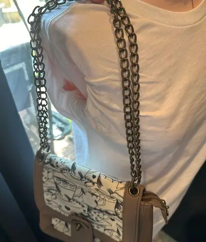 Yumi Purse Chain Strap Tea Cup Coffee Mug Bag Shoulder Crossbody Tan