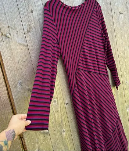 Chico's Chico’s Striped Asymmetrical-Hem Maxi Dress Size 4/6 NWT small