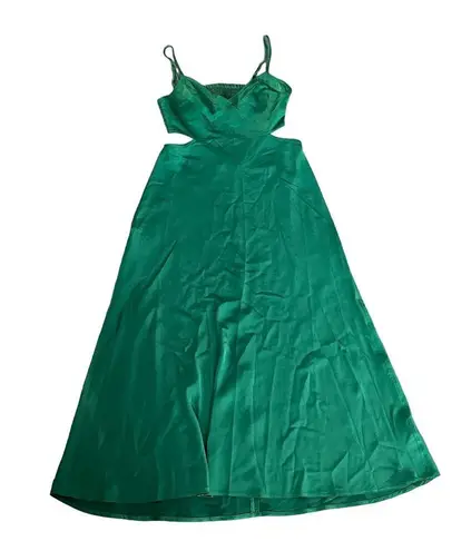 ALC Frank A.L.C. Blakely Cutout Satin Dress Spruce Green
