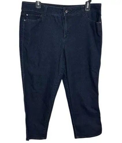 Dana Buchman Dark Rinse Denim Capris Cropped Jeans Size 12