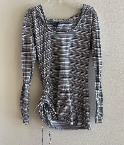 prAna Striped Hooded Long Sleeve Top