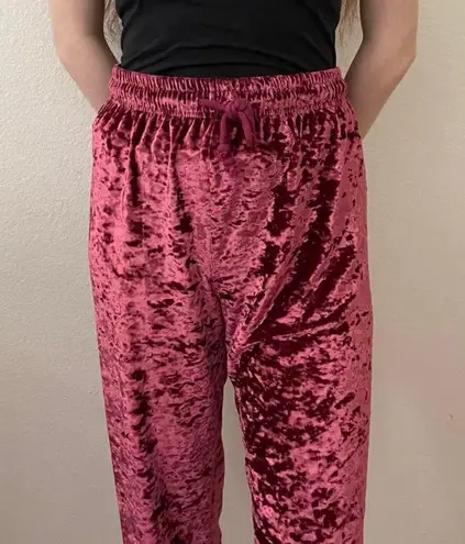 Forever 21 red velvet sweatpants