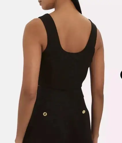 NWT RONNY KOBO Set Nicolina Crop Top + Siella Cropped Crepe Pants Size S Black