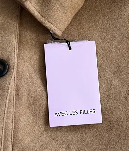 Avec Les Filles NWT Cognac Brown Shirt Tail Shacket