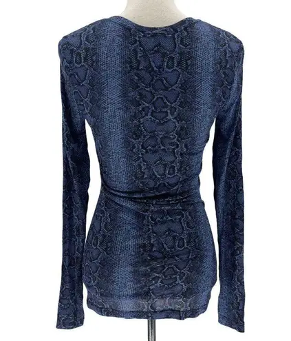 BCBGMAXAZRIA Snakeskin Long Sleeve Shirt