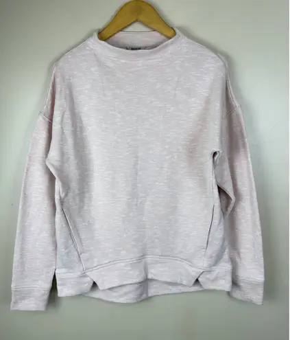 Duluth Women’s Pink Mock Neck Pullover Sweatshirt XS Kangaroo Pocket Cozy