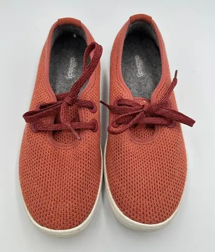 Allbirds Women's Wool Runners Coral Pink Lace Up Casual Sneakers Shoes Size 8