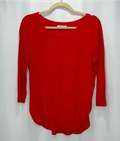 Babaton Aritzia Norris 3/4 Sleeve Shirt in Red