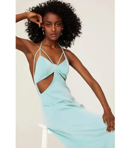 Samantha Sipos Tiffany mint blue Butterfly Slip Dress sz S