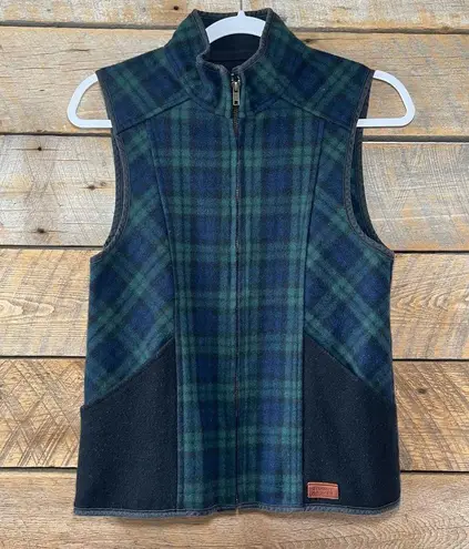Stormy Kromer Wool Vest Womens The Ida Outfitter Plaid Green Blue USA Small