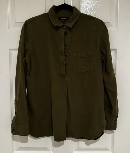 Madewell  Olive Green Button Down Shirt