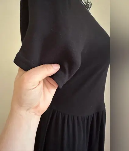 White Stag White Sag Black/Blue,White,Tan Floral Embroidered Dress Tie Back Pull Ov…